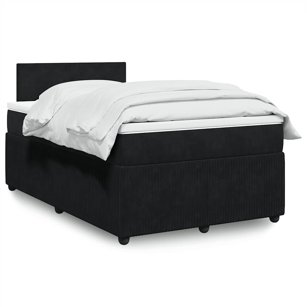 Box spring krevet s madracem crni 120 x 200 cm baršunasti