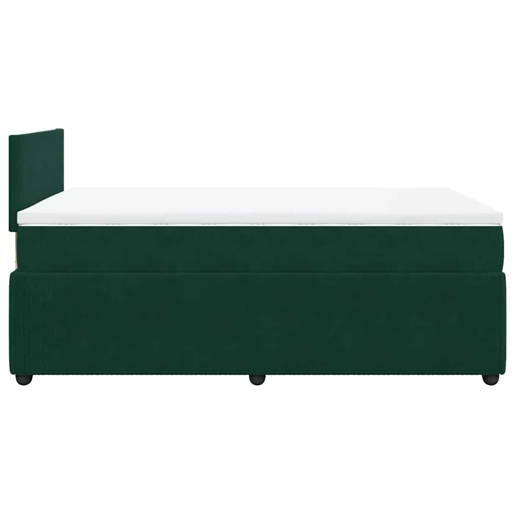 Box spring krevet s madracem tamnozeleni 120x200 cm baršunasti