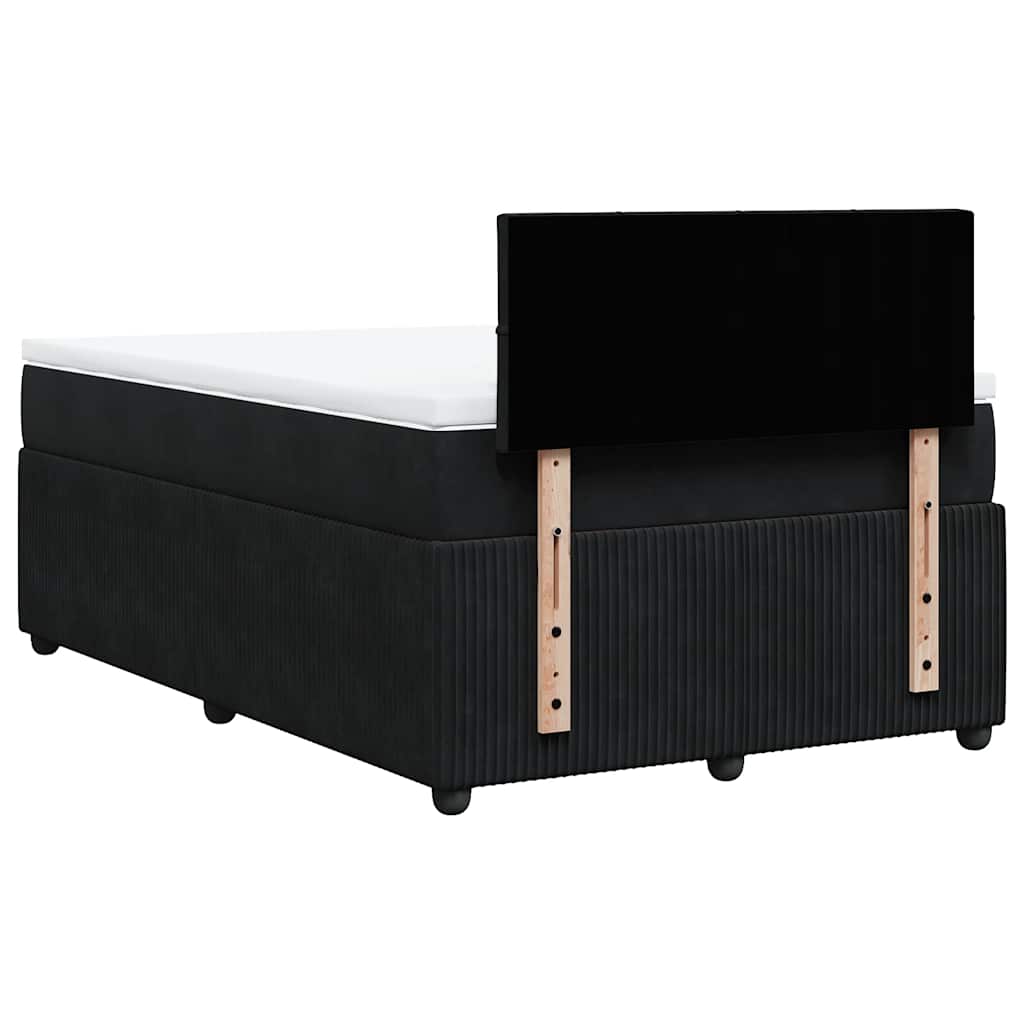 Box spring krevet s madracem crni 120 x 200 cm baršunasti