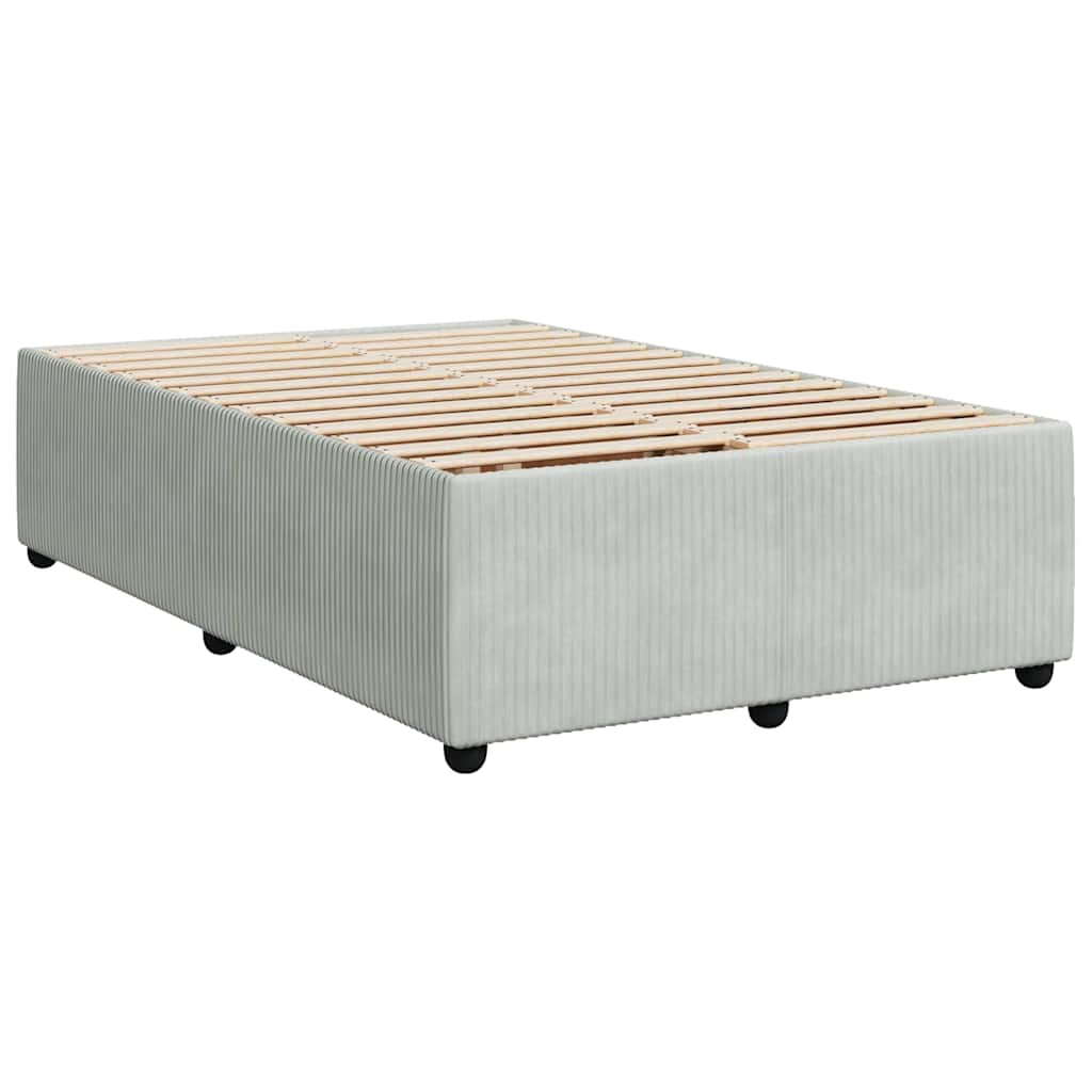 Box spring krevet s madracem svjetlosivi 120x200 cm baršunasti