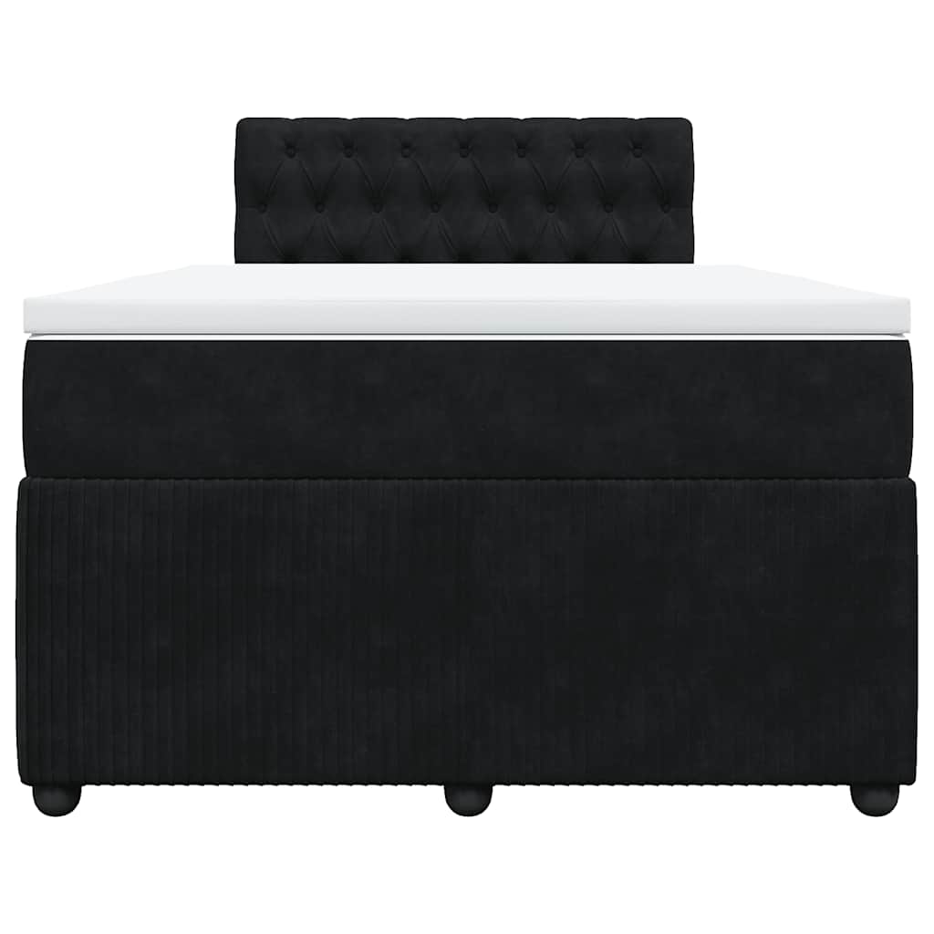 Box spring krevet s madracem crni 120 x 200 cm baršunasti