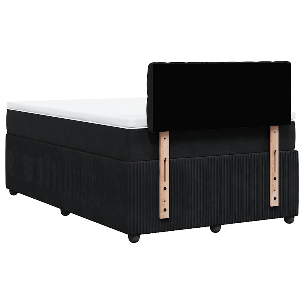 Box spring krevet s madracem crni 120 x 200 cm baršunasti