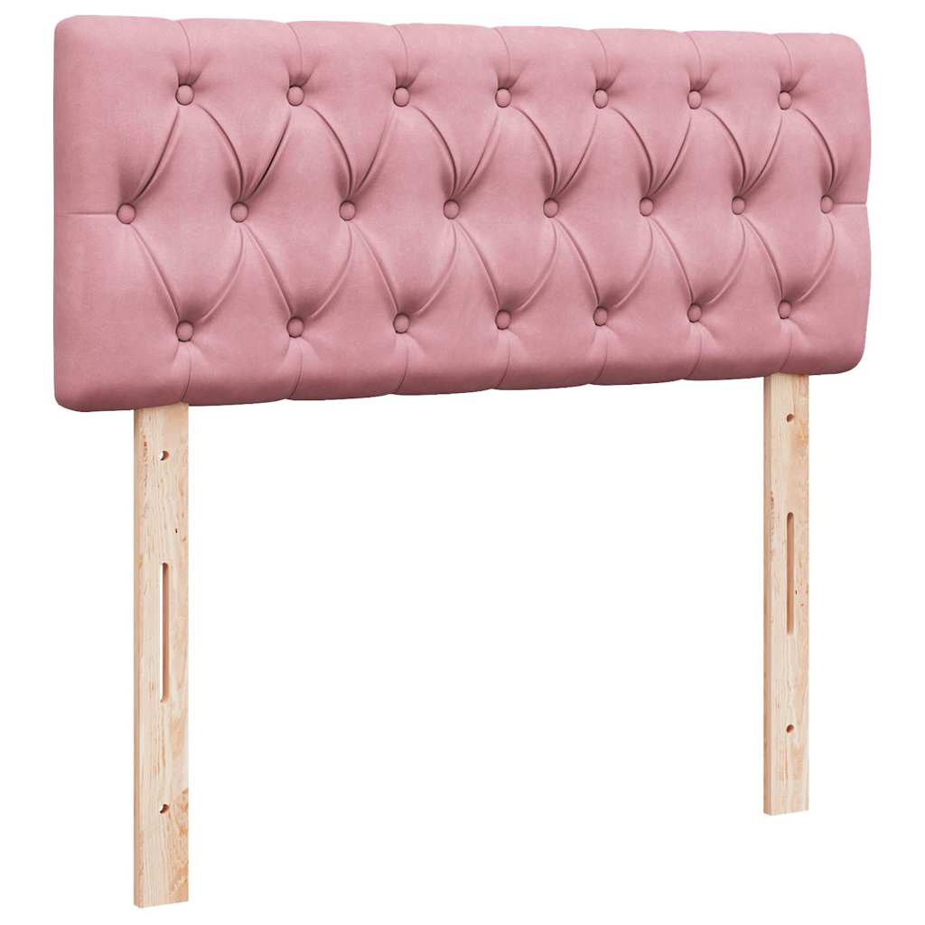 Box spring krevet s madracem ružičasti 120 x 200 cm baršunasti