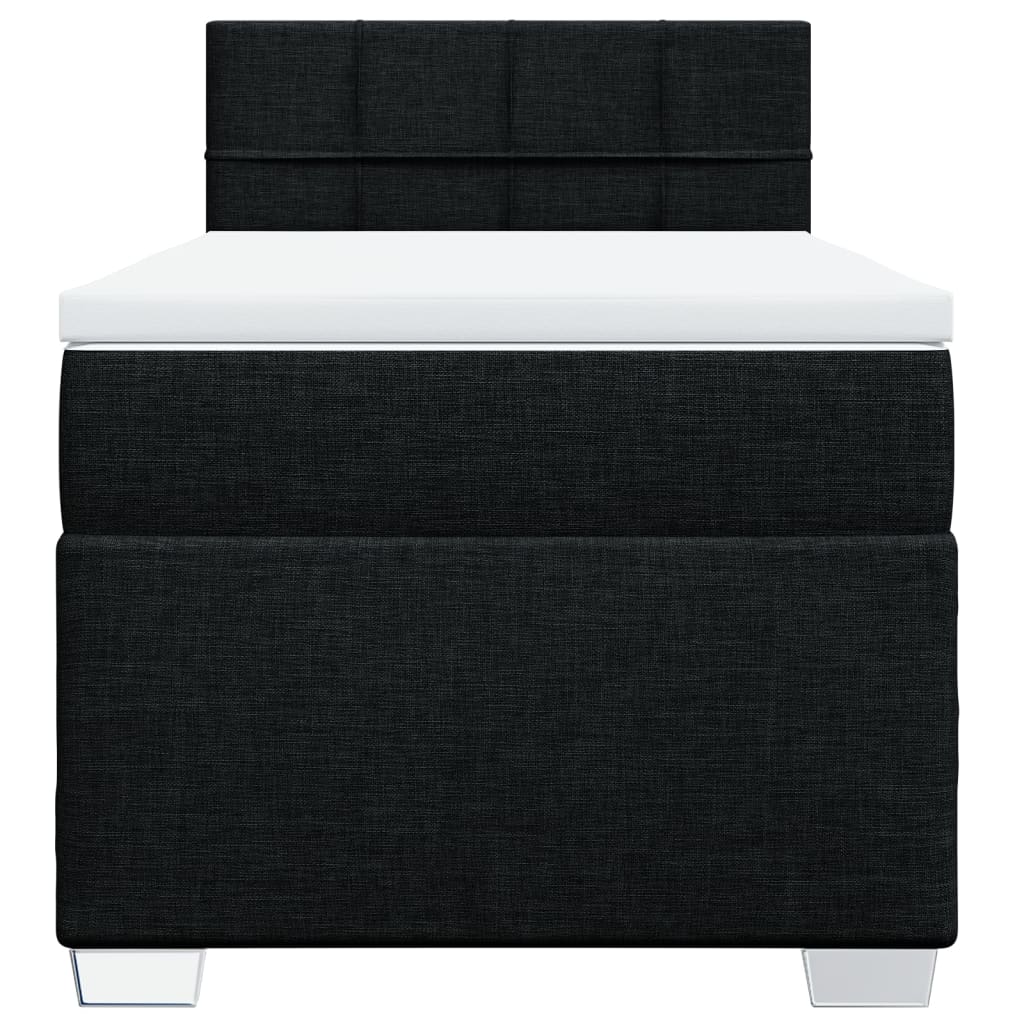 Box spring krevet s madracem crni 80 x 200 cm od tkanine