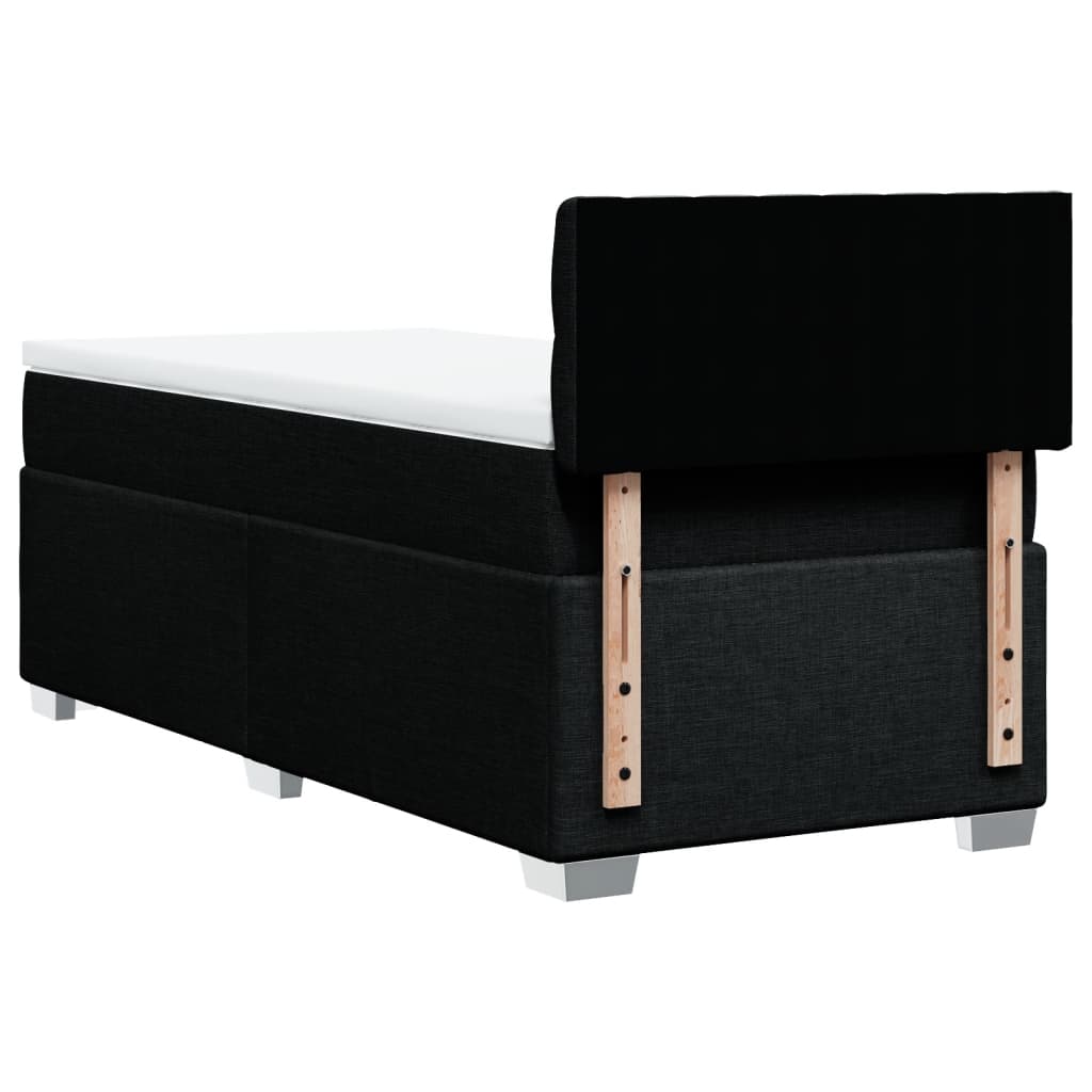 Box spring krevet s madracem crni 90x190 cm od tkanine