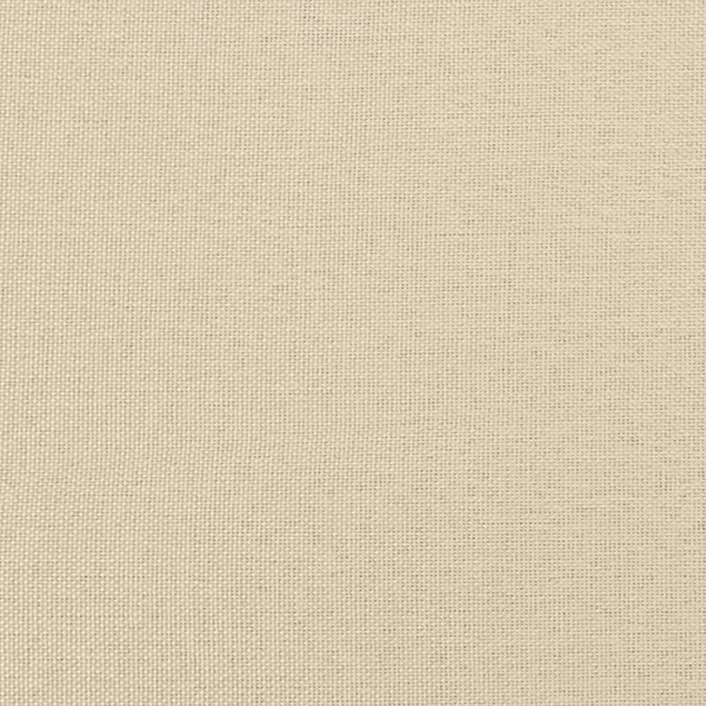 Krevet s oprugama i madracem krem 100 x 200 cm od tkanine