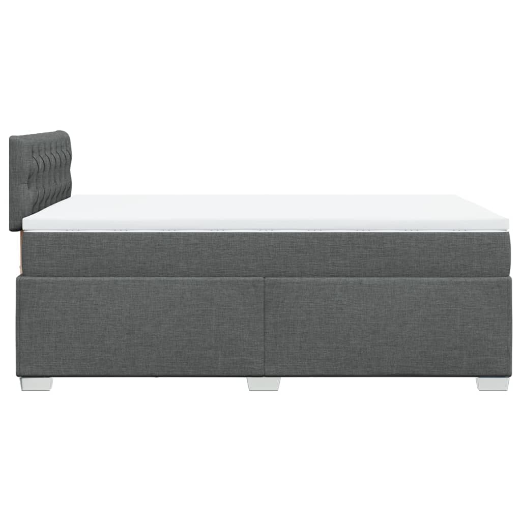 Krevet box spring s madracem tamnosivi 120 x 190 cm tkanina