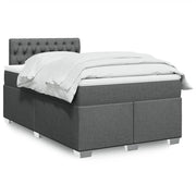 Krevet box spring s madracem tamnosivi 120 x 190 cm tkanina