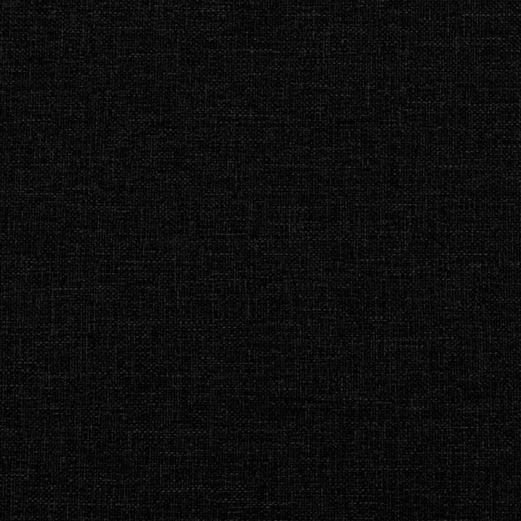 Krevet s oprugama i madracem crni 140 x 190 cm od tkanine