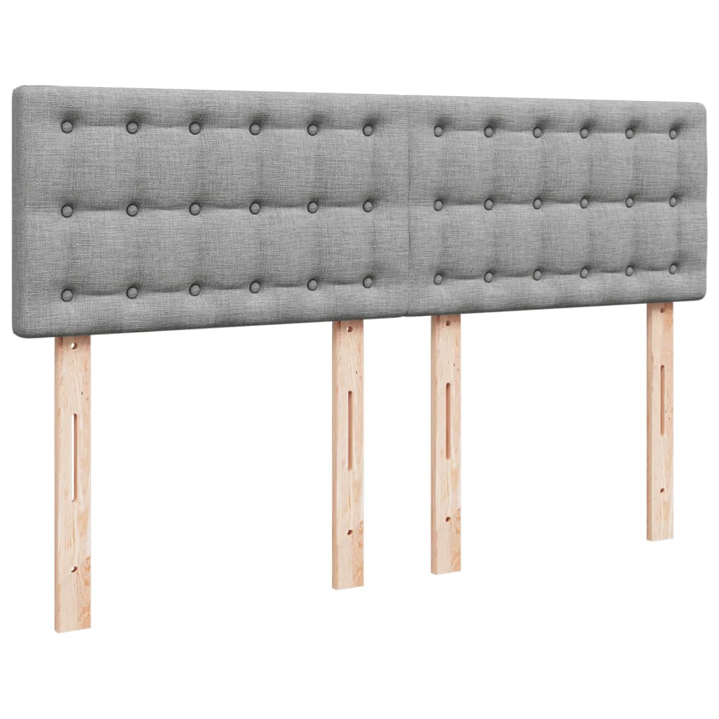 Krevet box spring s madracem svjetlosivi 140x200 cm od tkanine