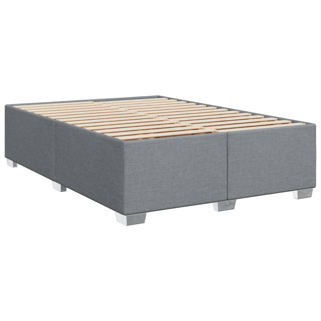 Krevet box spring s madracem svjetlosiva 160x200 cm tkanina