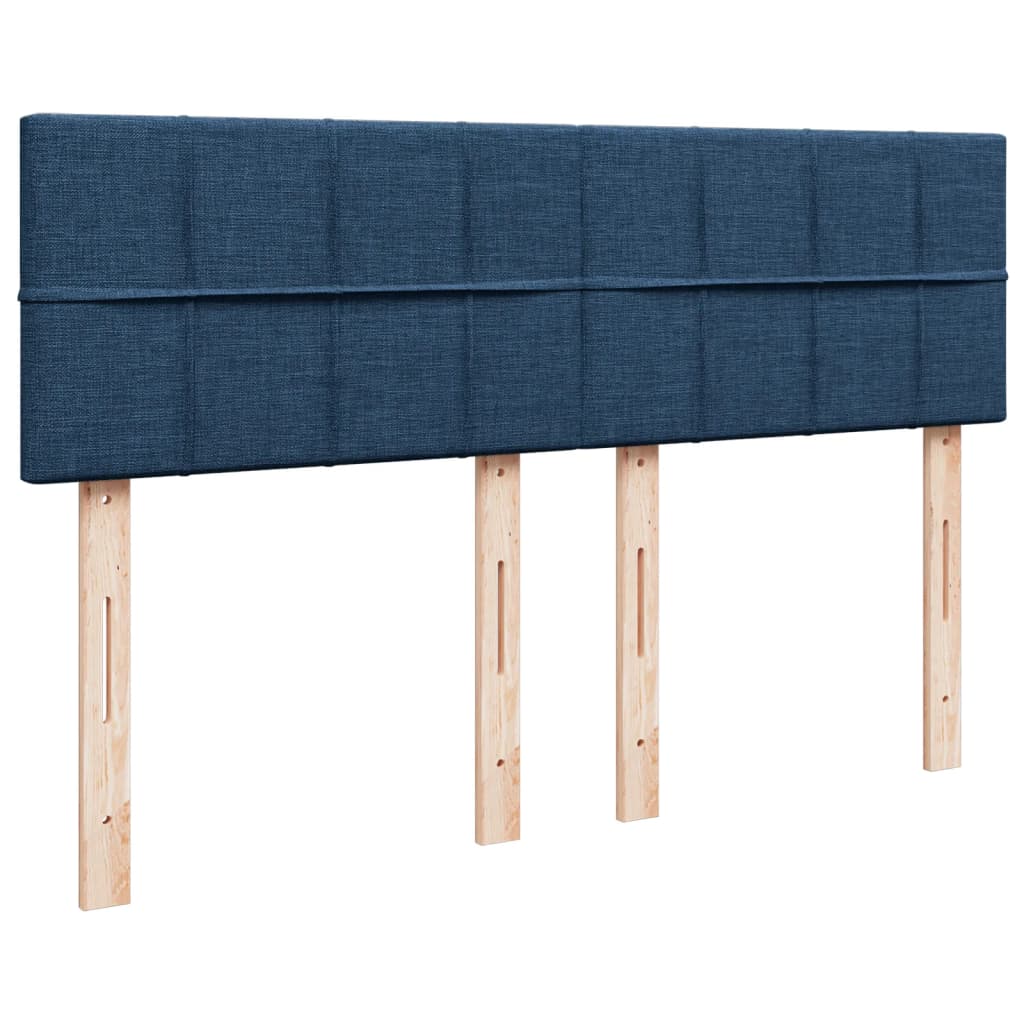 Krevet s oprugama i madracem plavi 160x200 cm od tkanine