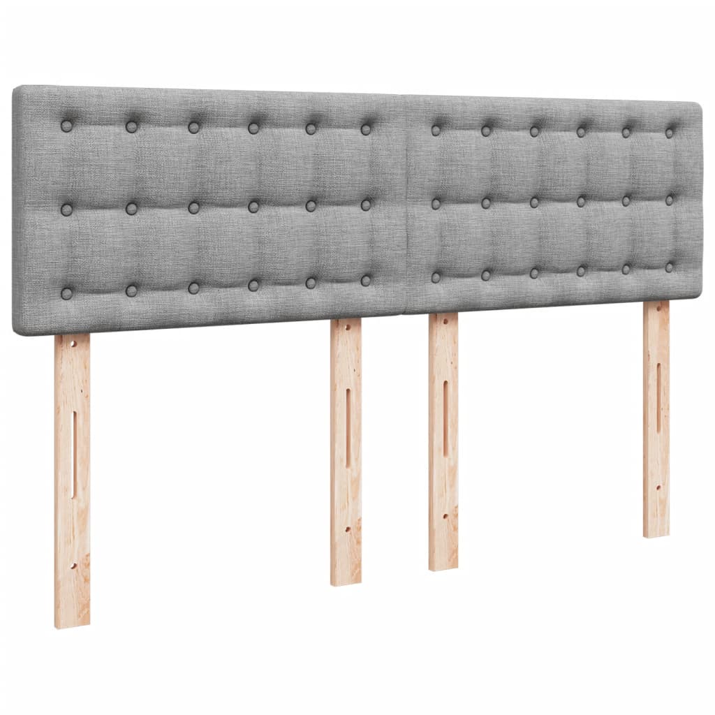 Krevet box spring s madracem svjetlosiva 160x200 cm tkanina
