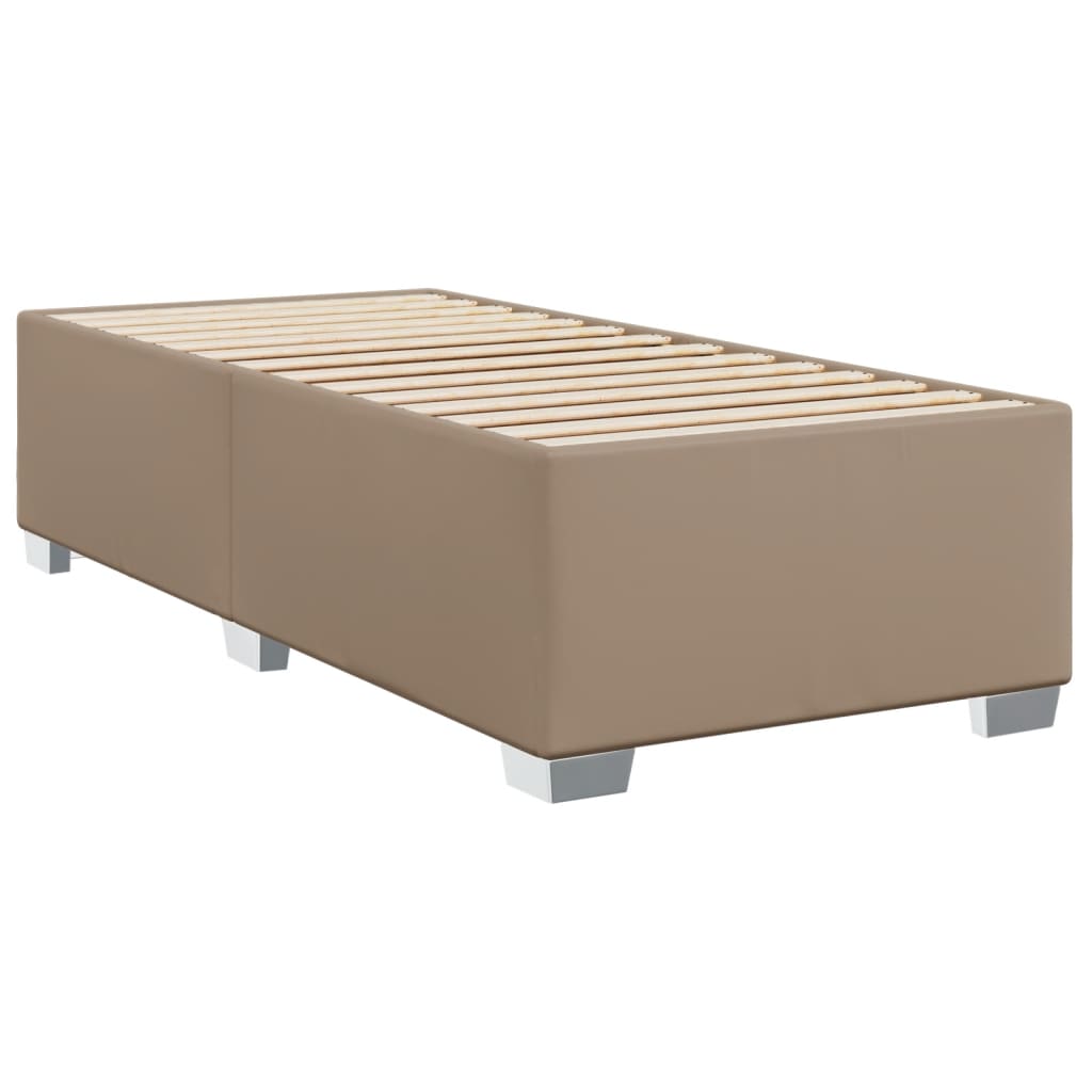 Krevet s oprugama i madrac cappuccino 80x200 cm od umjetne kože