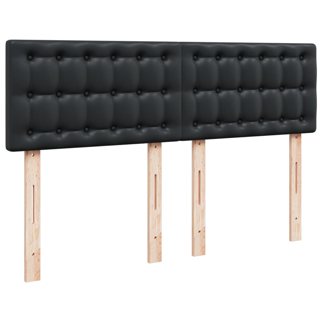 Krevet s oprugama i madracem crni 140 x 200 cm od umjetne kože