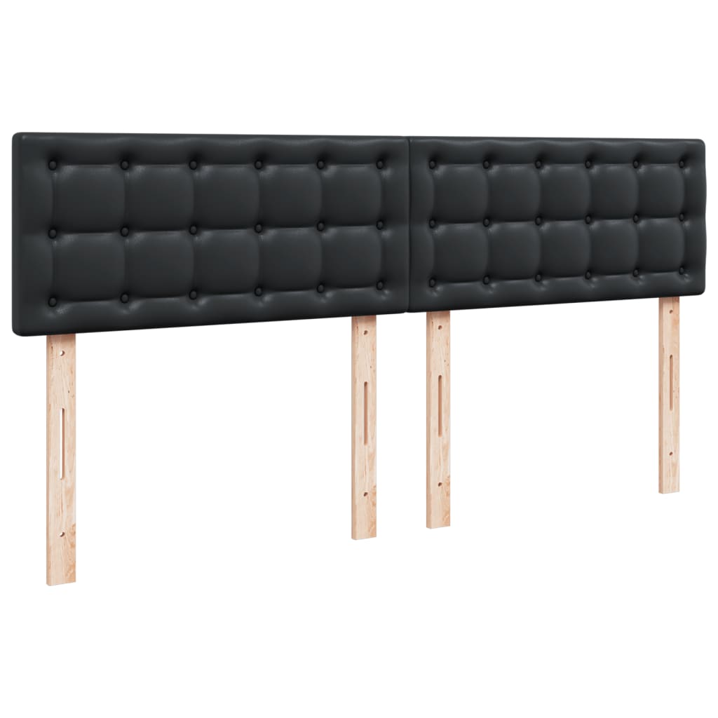 Krevet s oprugama i madracem crni 200x200 cm od umjetne kože