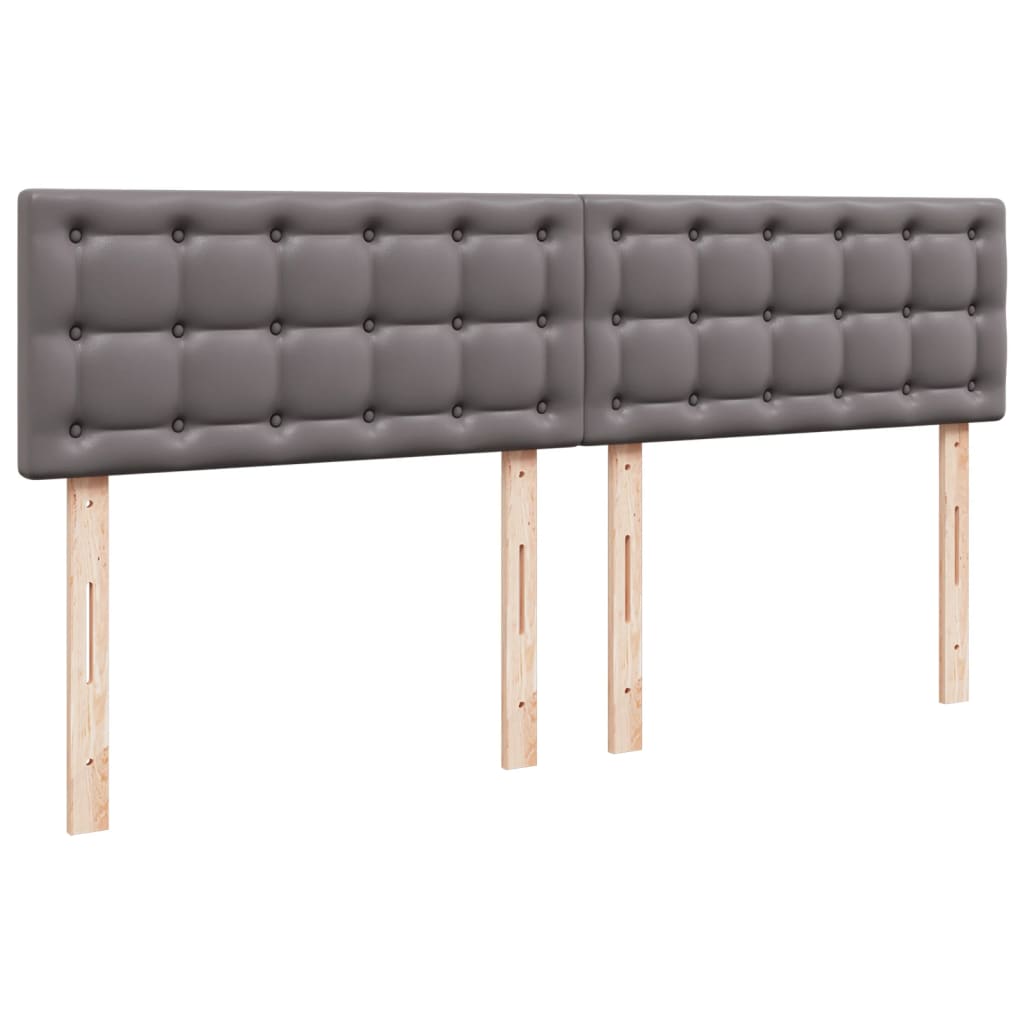 Krevet s oprugama i madracem sivi 200x200 cm od umjetne kože