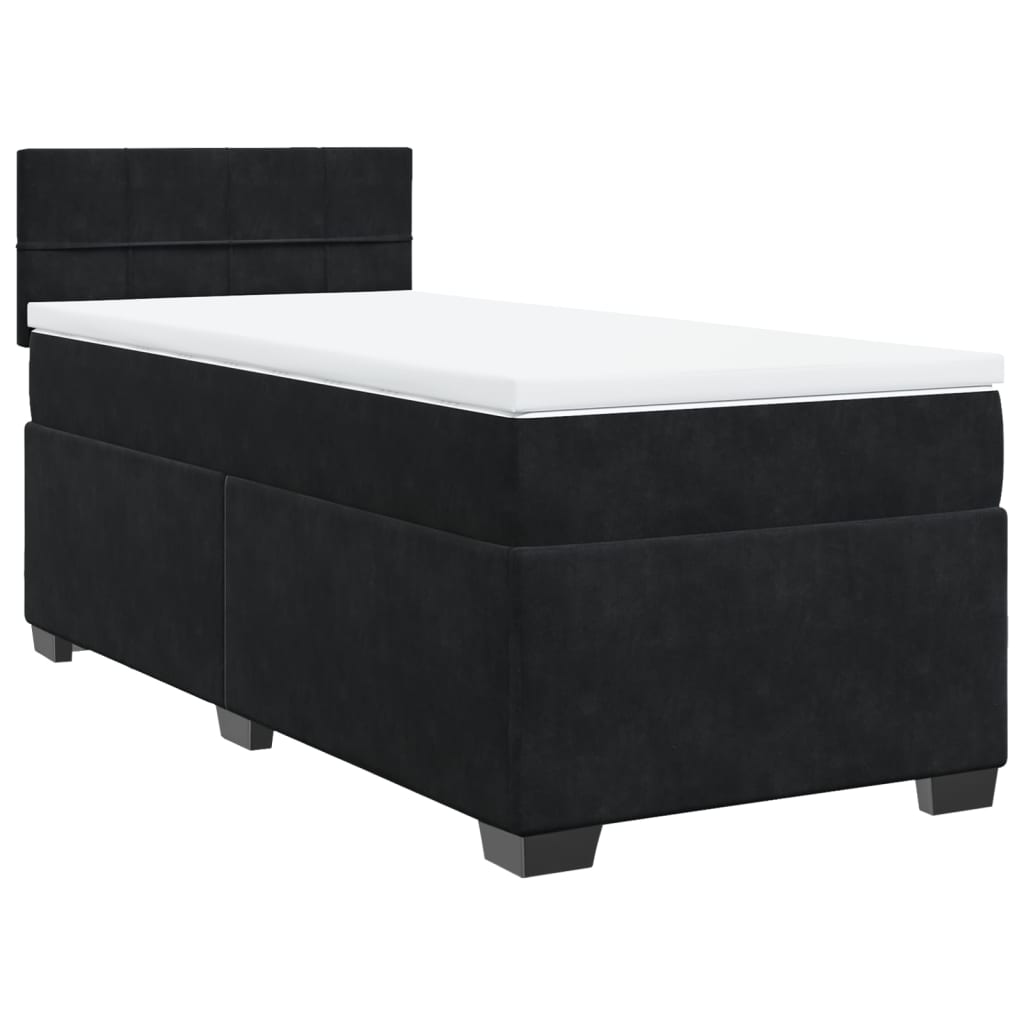 Box spring krevet s madracem crni 80 x 200 cm baršunasti