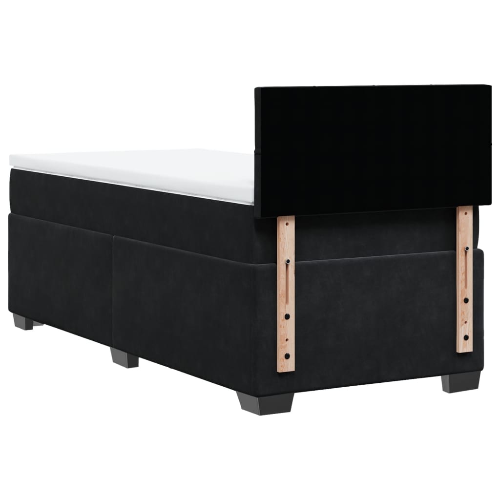 Box spring krevet s madracem crni 80 x 200 cm baršunasti