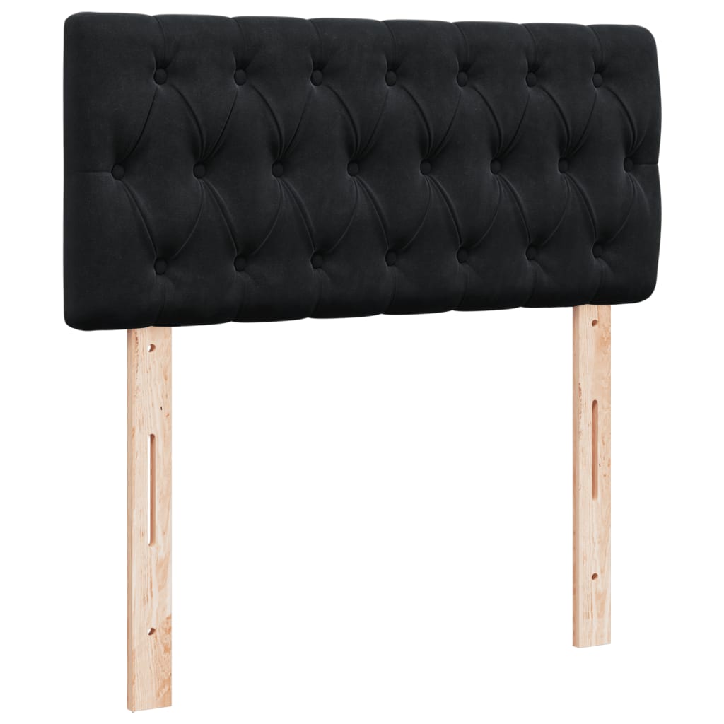 Box spring krevet s madracem crni 80 x 200 cm baršunasti