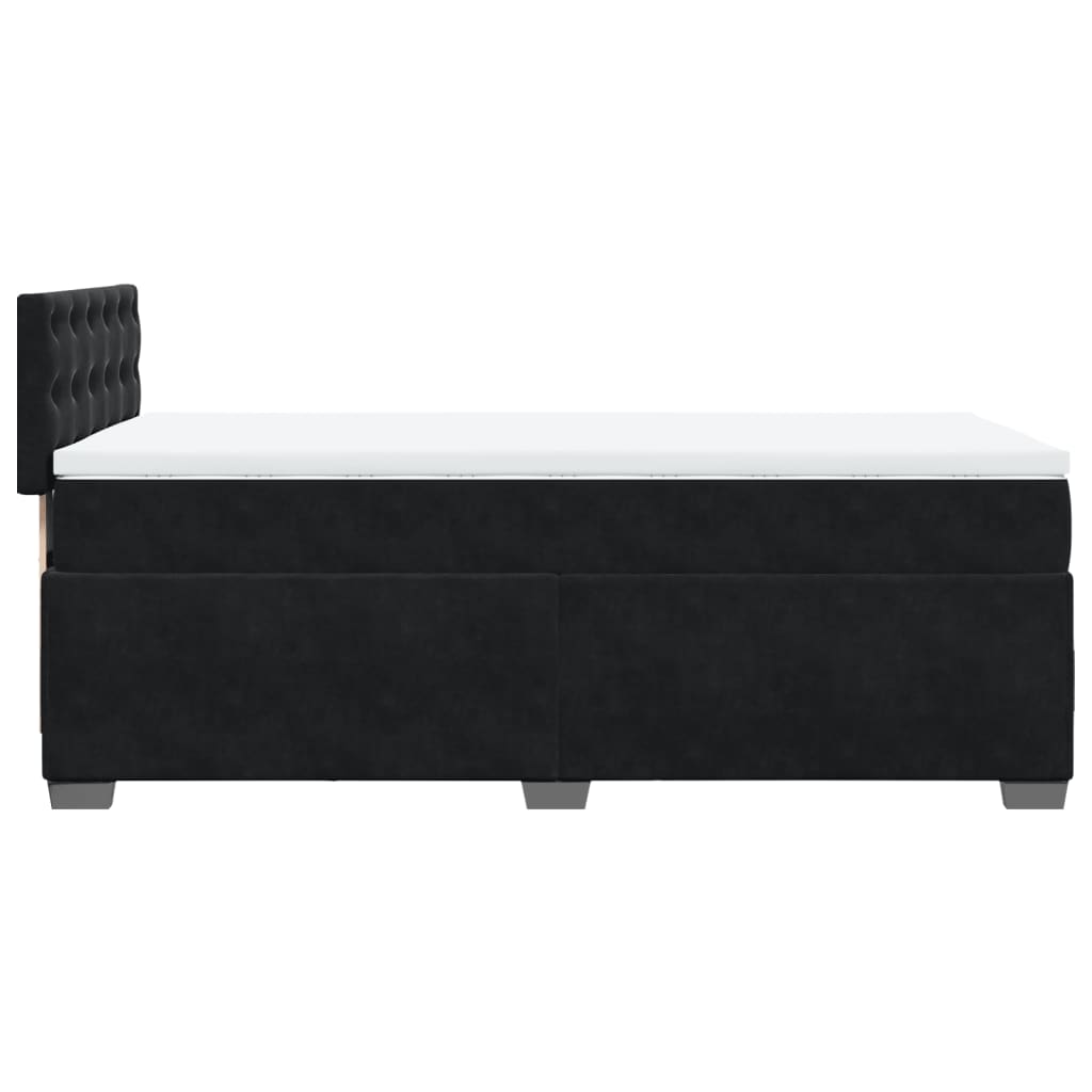 Box spring krevet s madracem crni 80 x 200 cm baršunasti