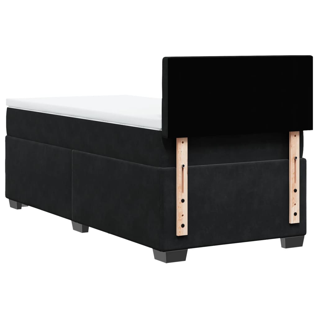 Box spring krevet s madracem crni 80 x 200 cm baršunasti