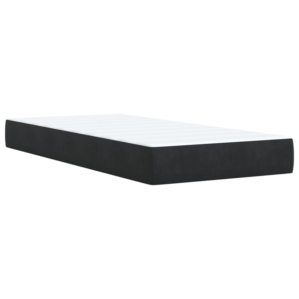 Box spring krevet s madracem crni 80 x 200 cm baršunasti