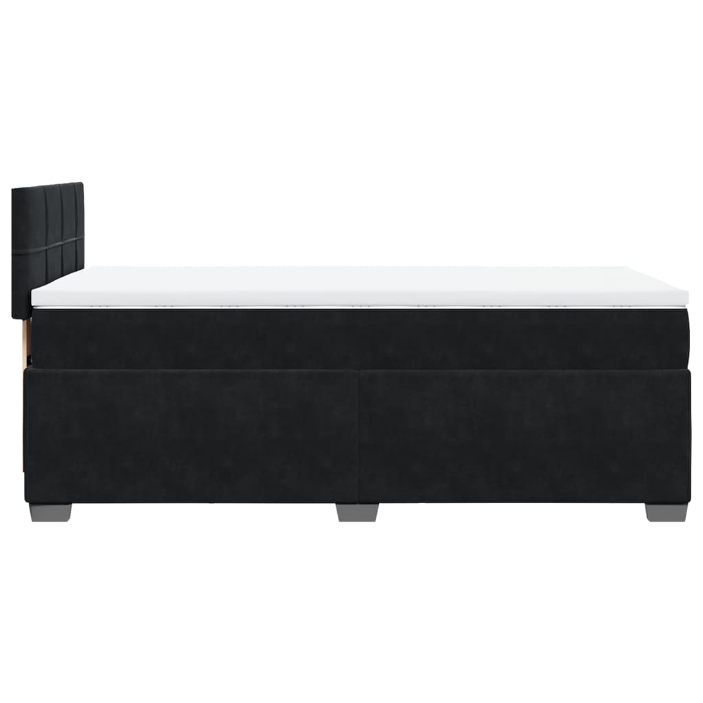Box spring krevet s madracem crni 90x190 cm baršunasti