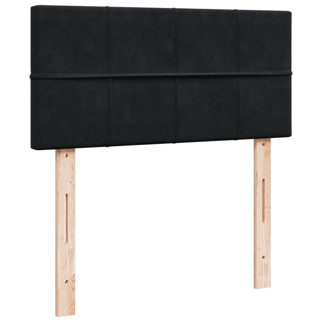 Box spring krevet s madracem crni 90x190 cm baršunasti
