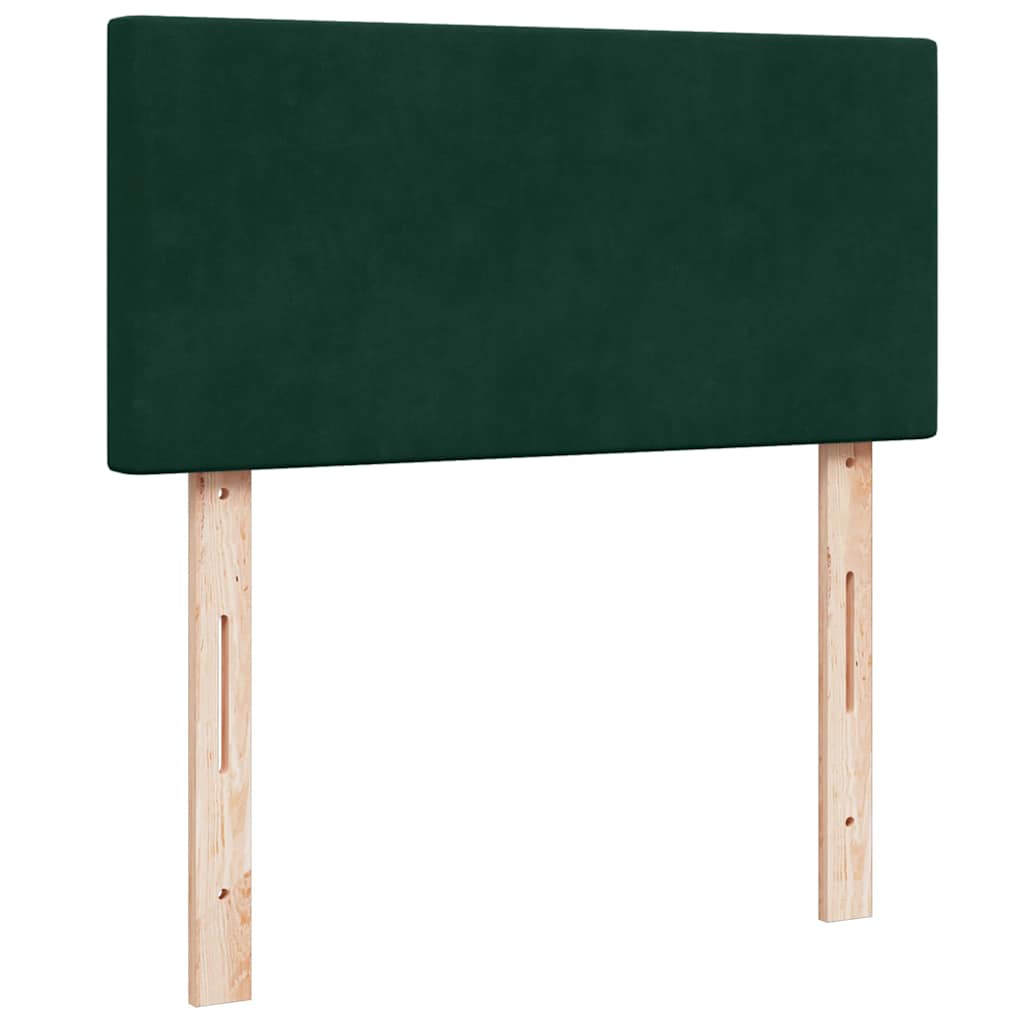 Box spring krevet s madracem tamnozeleni 90x200 cm baršunasti