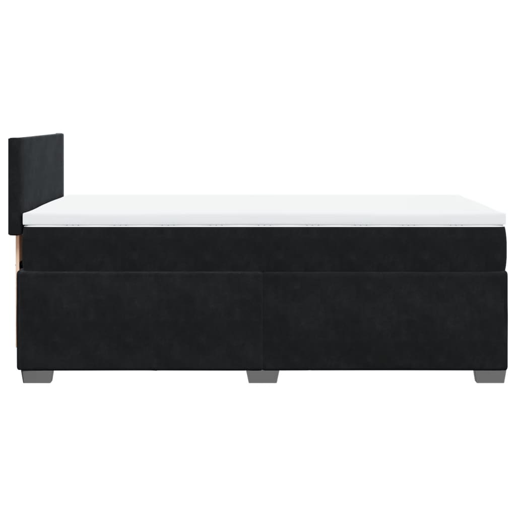 Box spring krevet s madracem crni 100x200 cm baršunasti