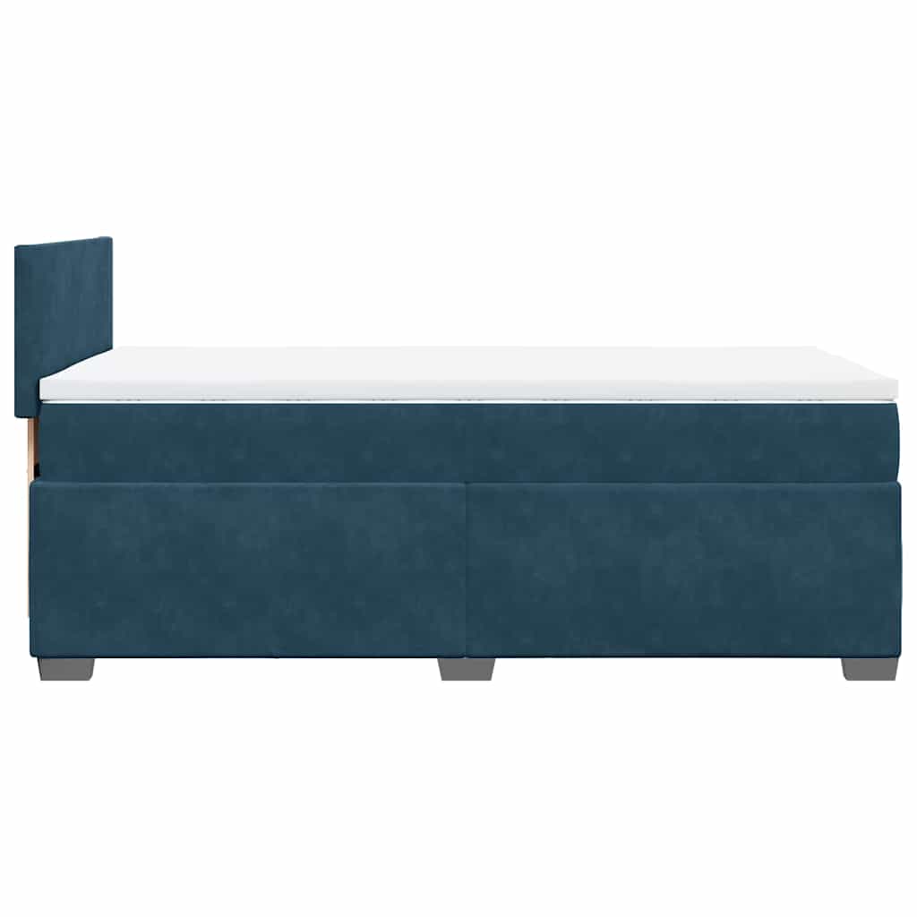 Box spring krevet s madracem plavi 100x200 cm baršunasti