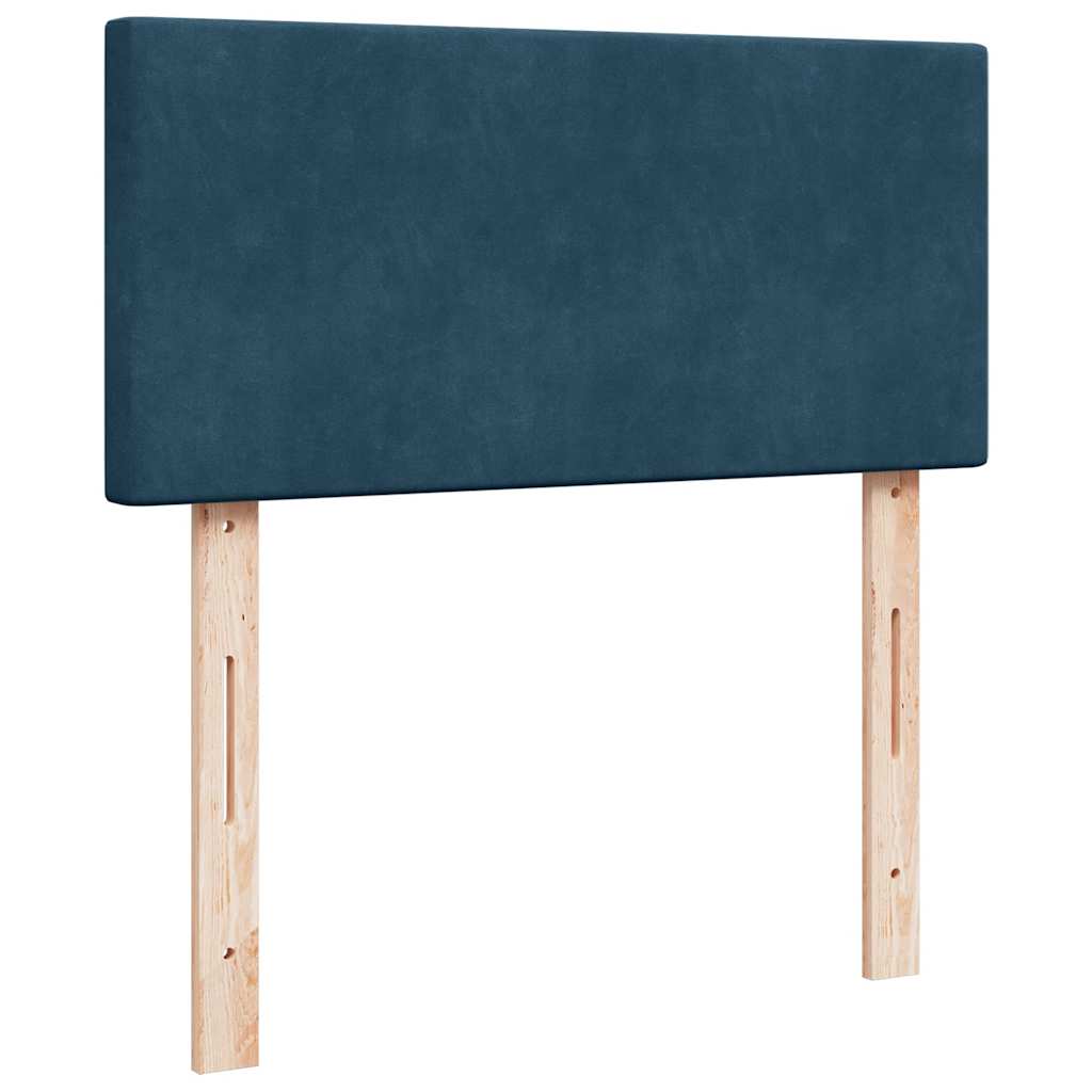 Box spring krevet s madracem plavi 100x200 cm baršunasti