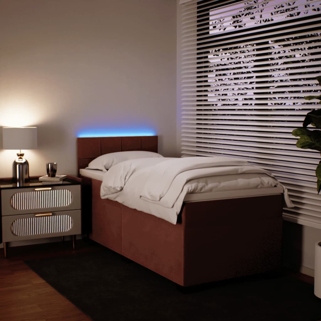 Box spring krevet s madracem ružičasti 100x200 cm baršunasti