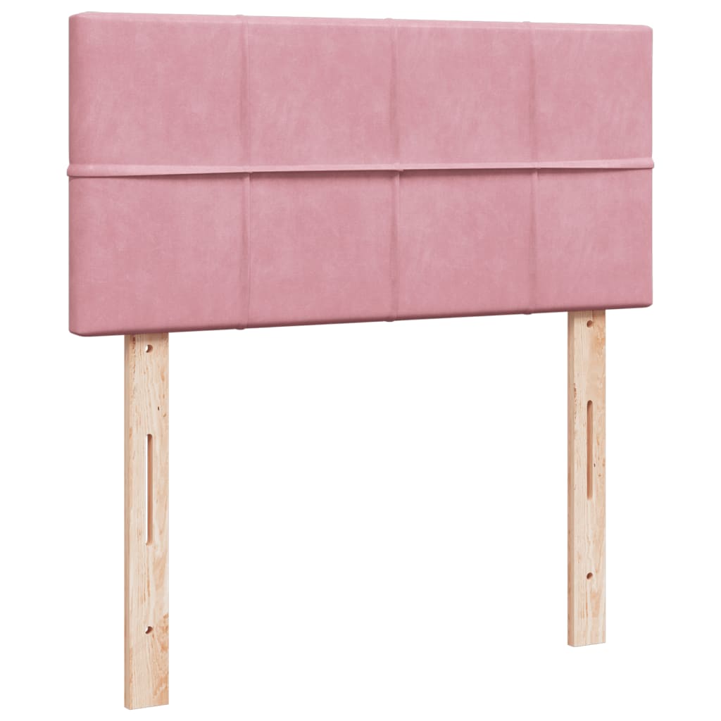 Box spring krevet s madracem ružičasti 100x200 cm baršunasti