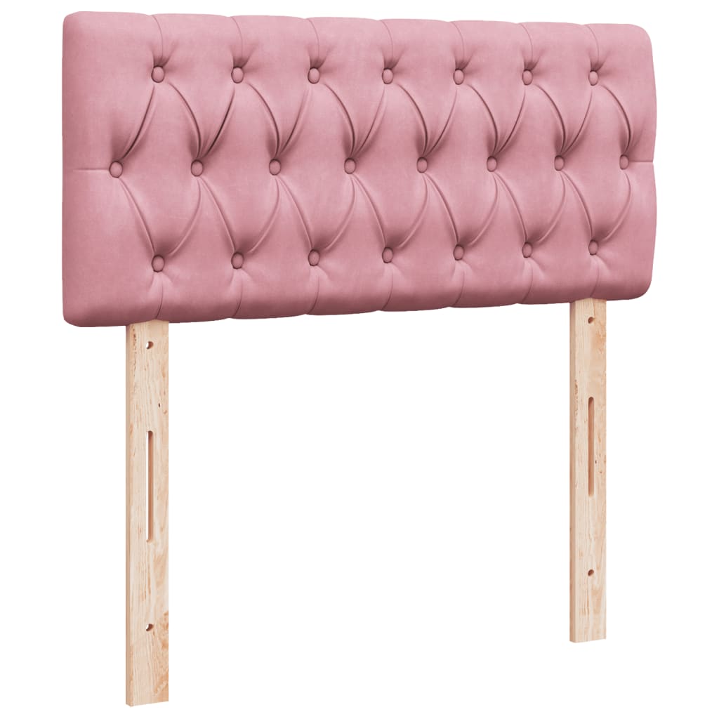 Box spring krevet s madracem ružičasti 100x200 cm baršunasti
