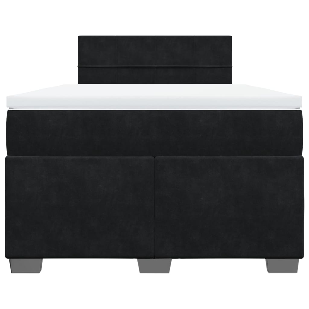 Box spring krevet s madracem crni 120 x 200 cm baršunasti