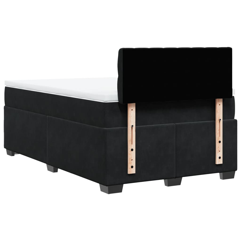 Box spring krevet s madracem crni 120 x 200 cm baršunasti