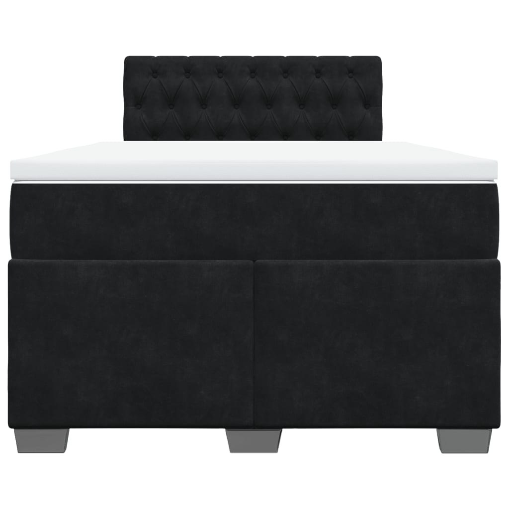 Box spring krevet s madracem crni 120 x 200 cm baršunasti