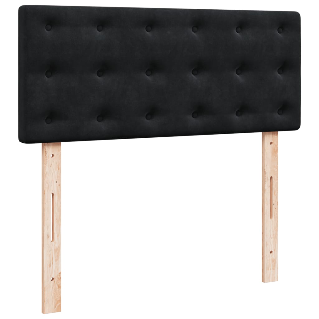 Box spring krevet s madracem crni 120 x 200 cm baršunasti