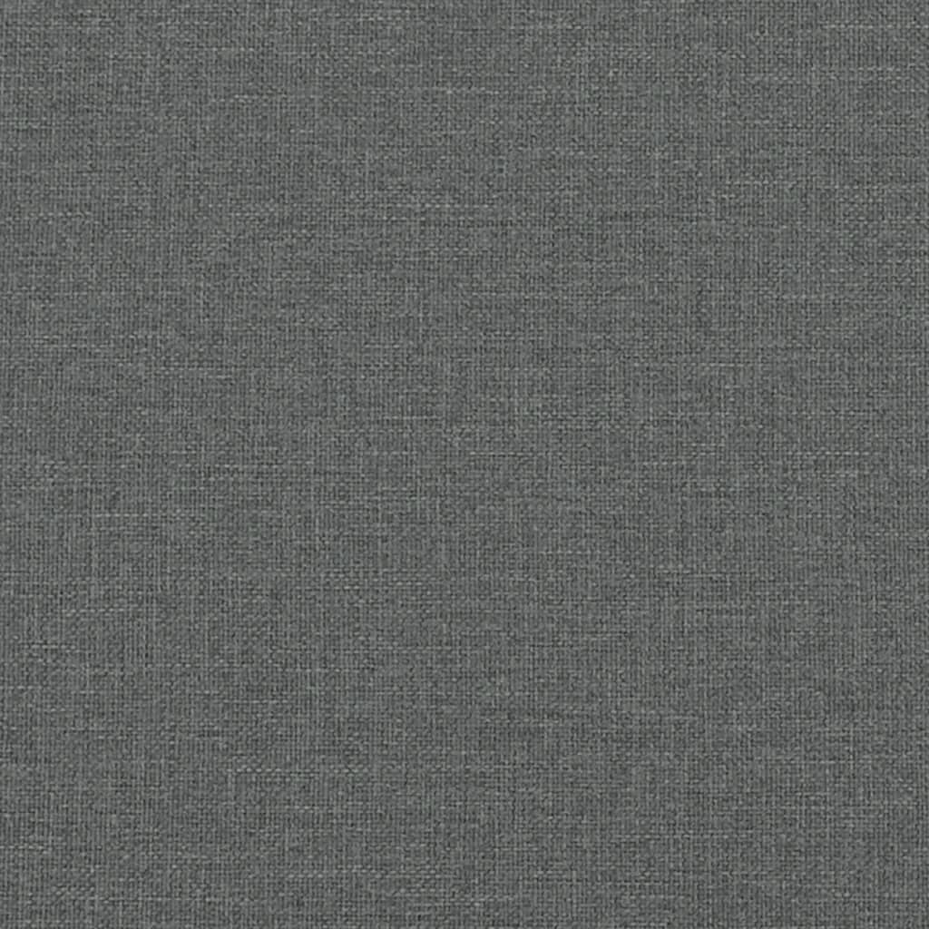 Okvir kreveta s oprugama i madrac tamnosivi 80x200cm od tkanine