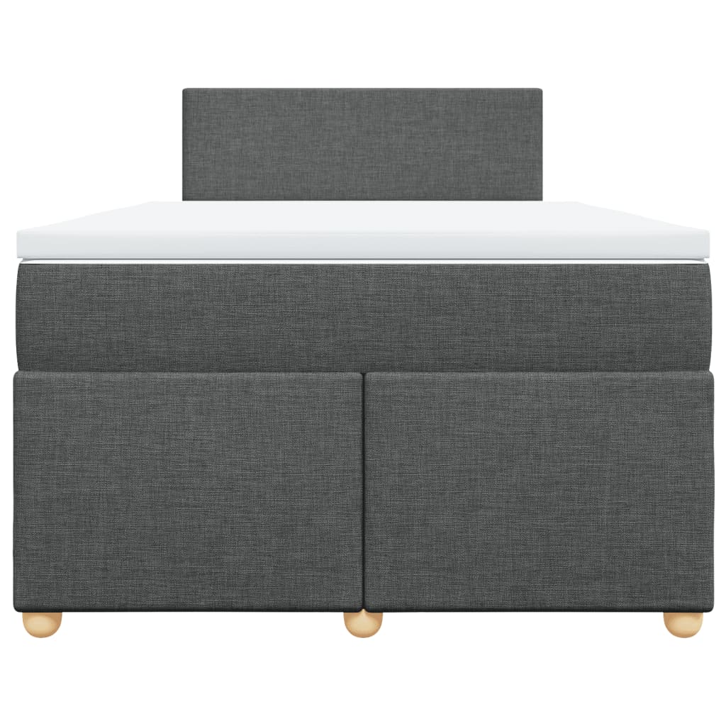 Krevet box spring s madracem tamnosivi 120 x 190 cm tkanina