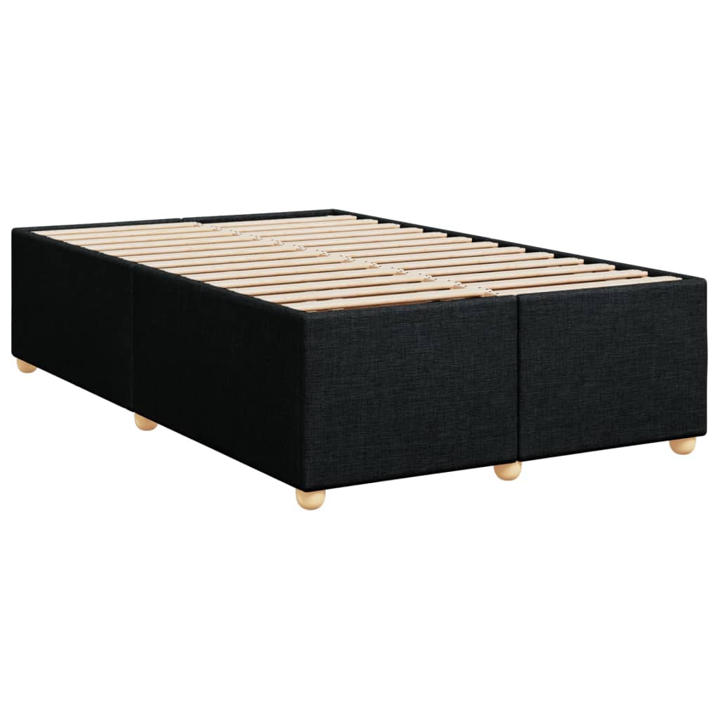 Krevet box spring s madracem crni 120 x 190 cm od tkanine