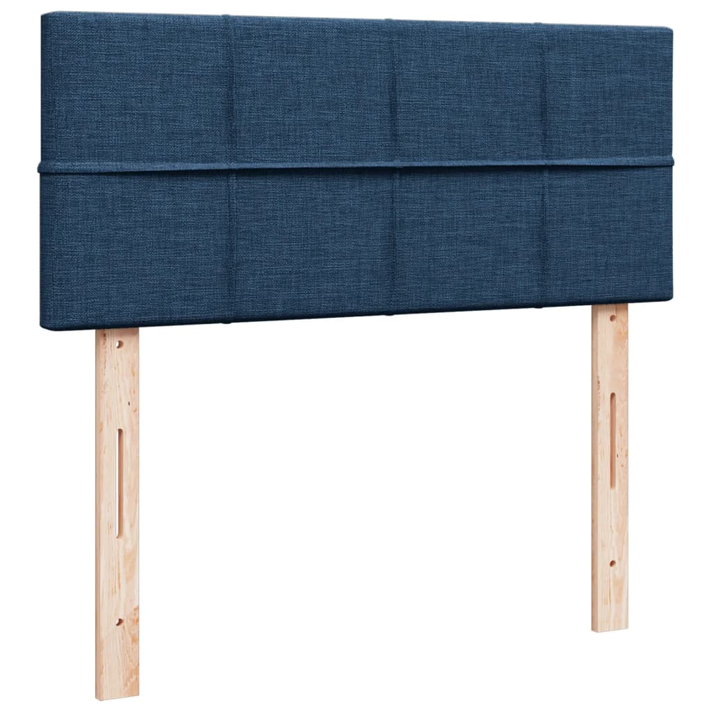 Krevet s oprugama i madracem plavi 120 x 190 cm od tkanine