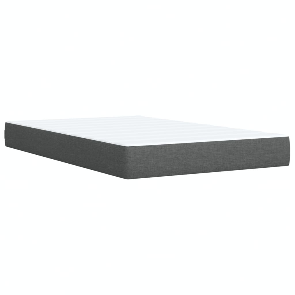 Krevet box spring s madracem tamnosivi 120 x 190 cm tkanina