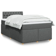 Krevet box spring s madracem tamnosivi 120 x 190 cm tkanina