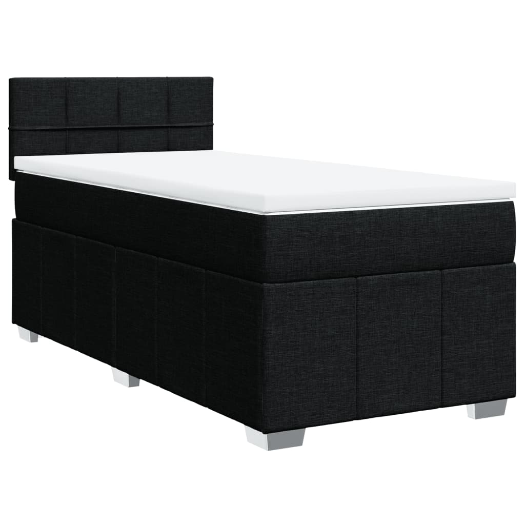 Box spring krevet s madracem crni 80 x 200 cm od tkanine