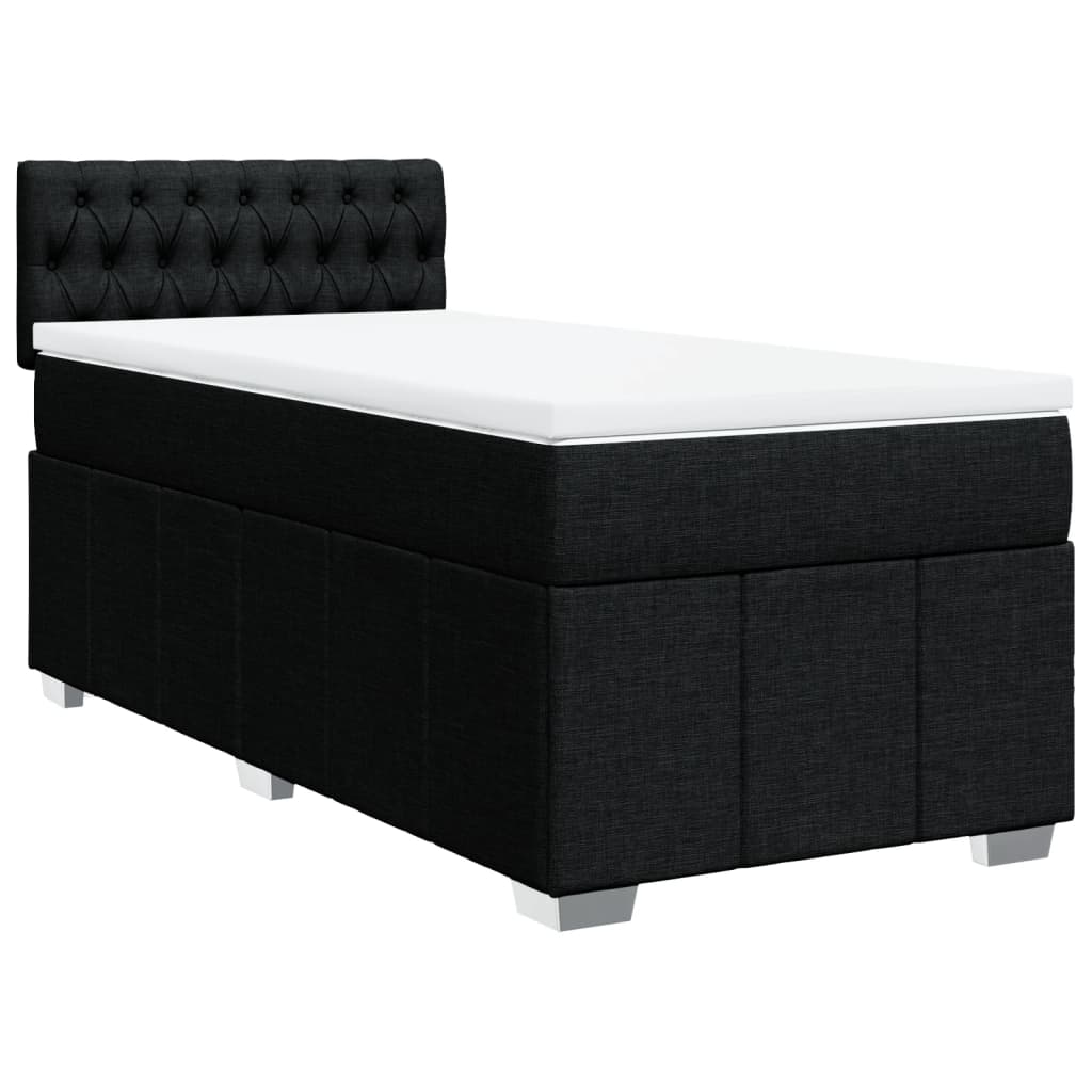 Box spring krevet s madracem crni 80 x 200 cm od tkanine