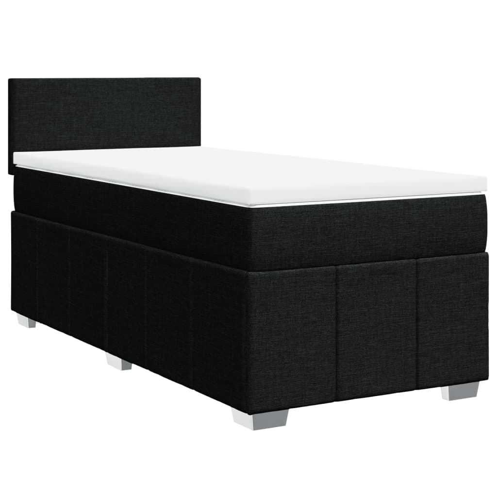 Box spring krevet s madracem crni 90x190 cm od tkanine