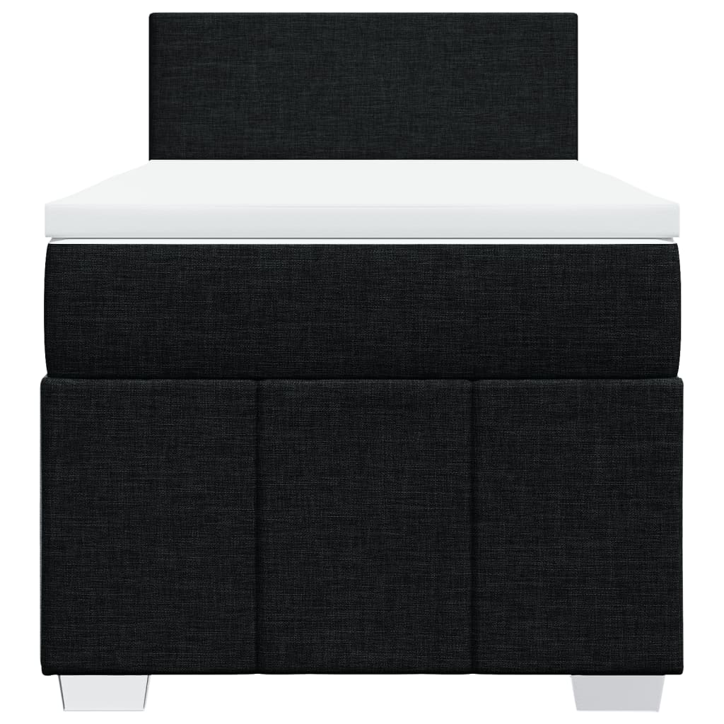 Box spring krevet s madracem crni 90x190 cm od tkanine